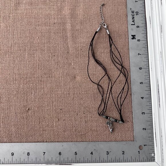 Tribal multi cord pendant necklace man playing clarinet instrument - Picture 3 of 3